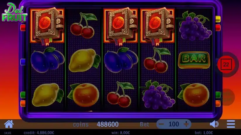Del Fruit slot screenshot 2