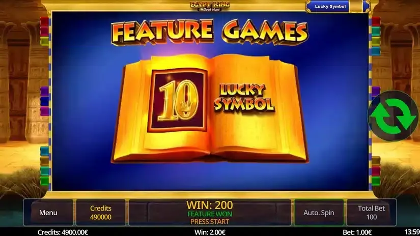 Egypt King Book Hunt slot screenshot 4