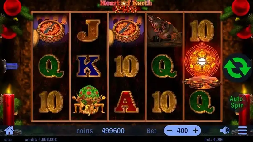 Hearth of Earth Xmas slot screenshot