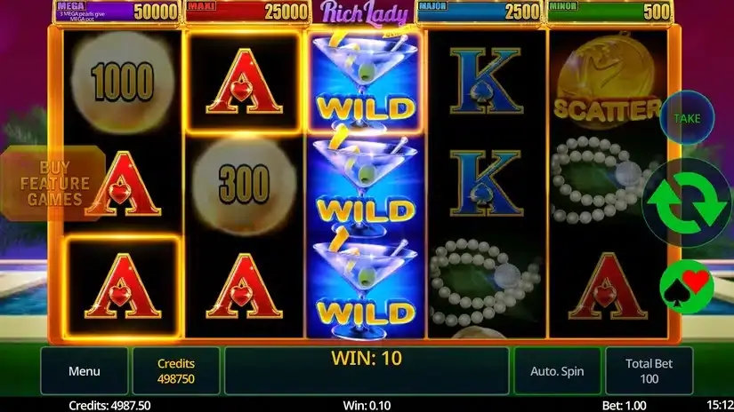 Rich Lady Deluxe slot screenshot 