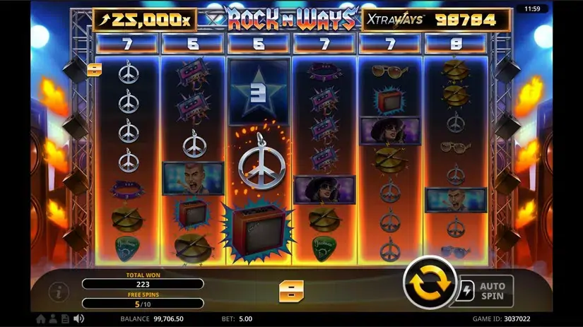 Rock N’ Ways XtraWays slot screenshot 5
