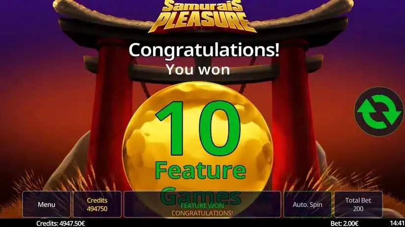 Samurais Preasure slot screenshot 3