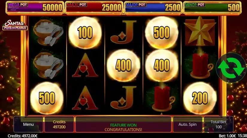 Santa’s Pots and Pearls slot screenshot 3