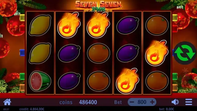 Seven Seven Xmas slot screenshot 