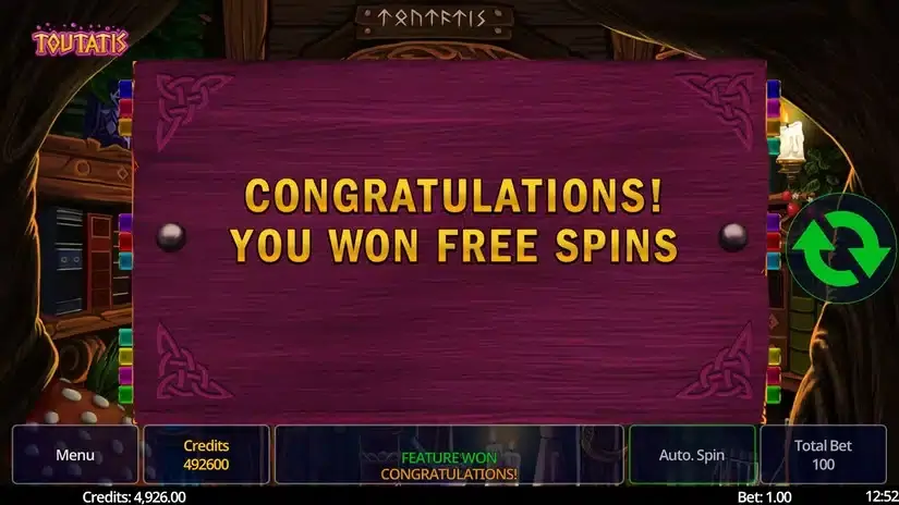 Toutatis slot screenshot 2