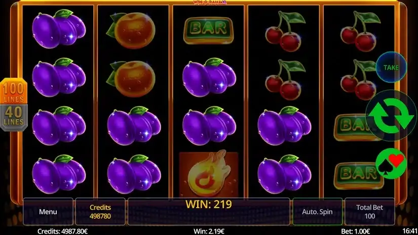 Win-O-Rama XL slot screenshot 3