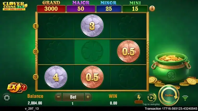 Clover Coins 3×3 slot screenshot 