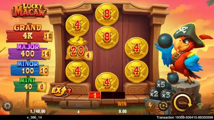 Lucky Macaw slot screenshot 4