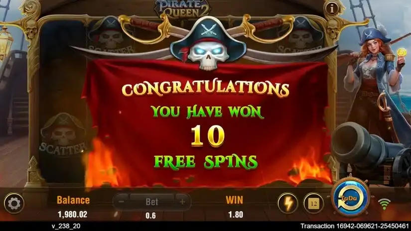 Pirate Queen 2 slot screenshot 4