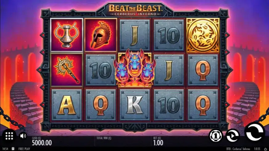 Beat the Beast Cerberus’ Inferno slot screenshot 1