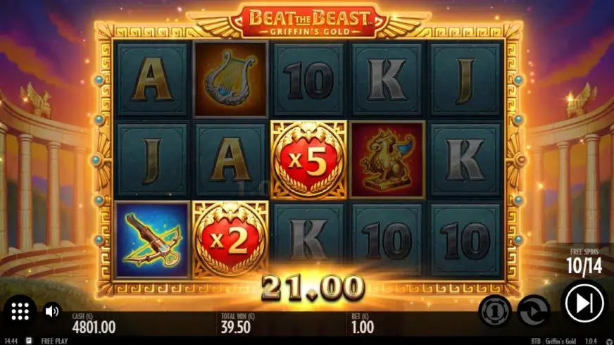 Beat the Beast Griffins Gold slot screenshot 
