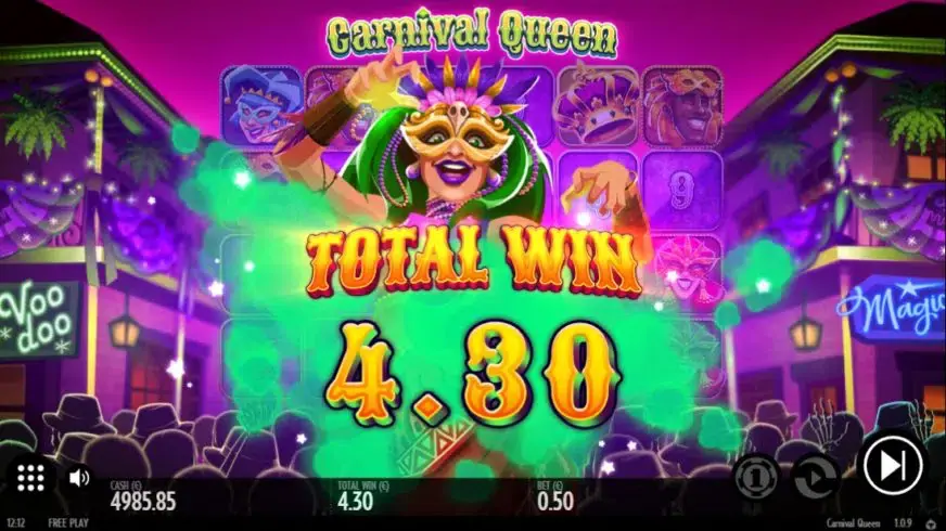 Carnival Queen slot screenshot 