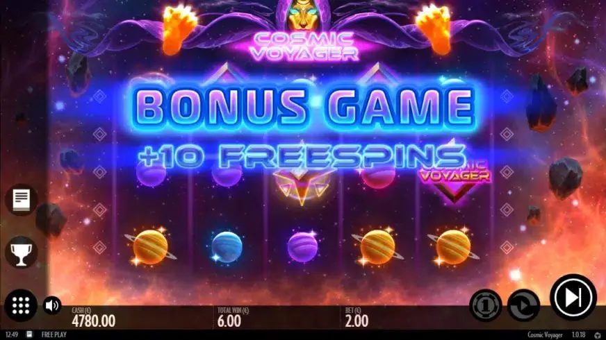 Cosmic Voyager slot screenshot 2