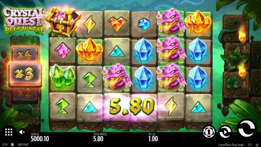 Crystal Quest: Deep Jungle slot screenshot 