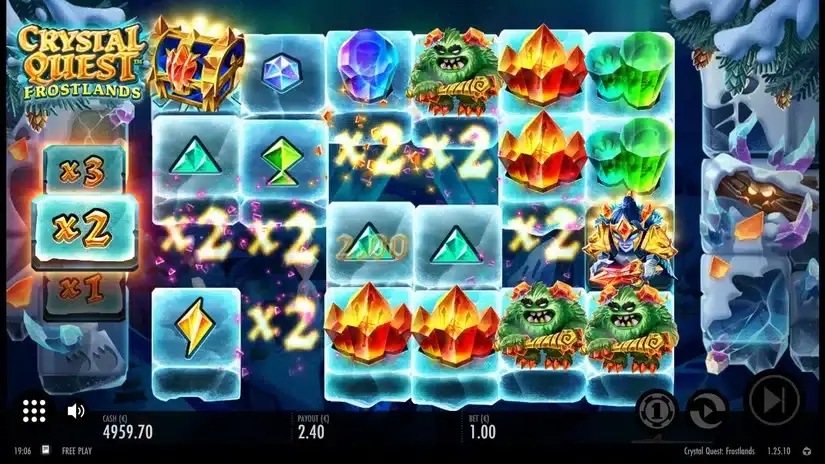 Crystal Quest Frostlands slot screenshot 3