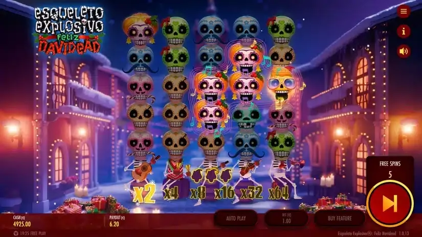Esqueleto Explosivo Feliz Navidead slot screenshot 5
