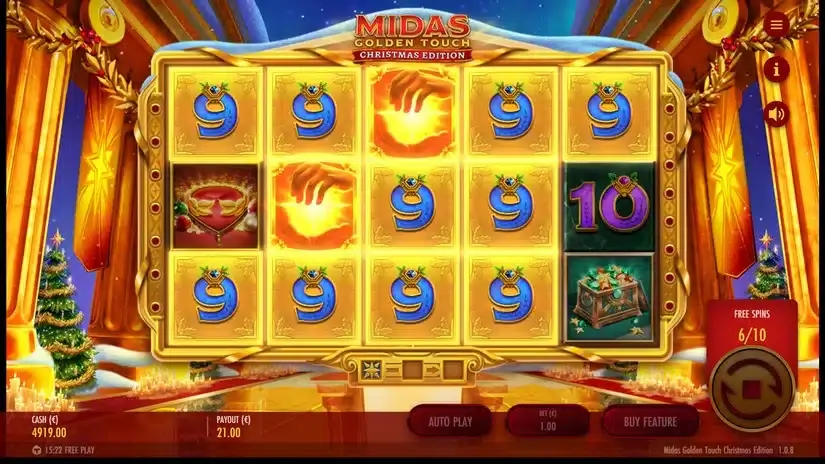 Midas Golden Touch Christmas Edition slot screenshot 4