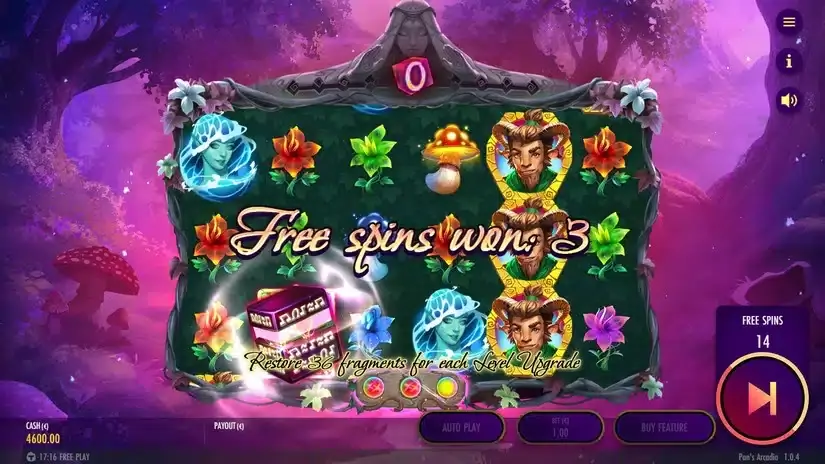 Pan’s Arcadia slot screenshot 4