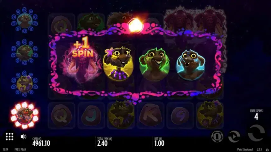 Pink Elephants slot screenshot 4