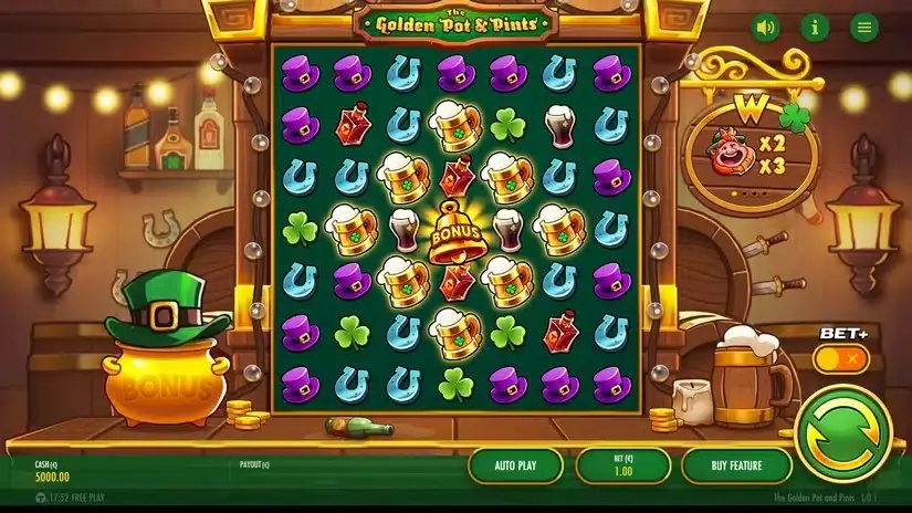 The Golden Pot & Pints slot screenshot 