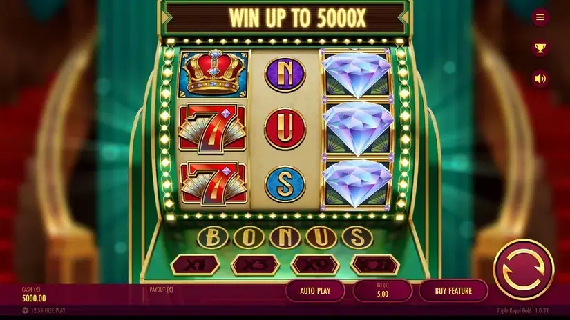 Triple Royal Gold slot screenshot 1