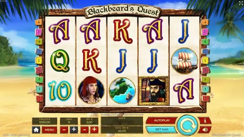 Blackbeards Quest slot screenshot 