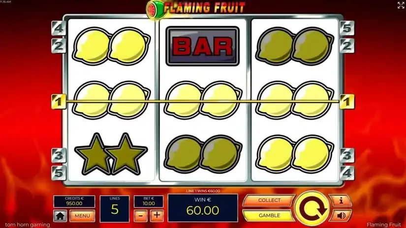 Flaming Fruit slot screenshot 2