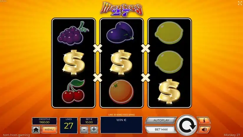 Monkey 27 slot screenshot 2