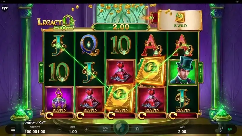Legacy of Oz slot screenshot 2