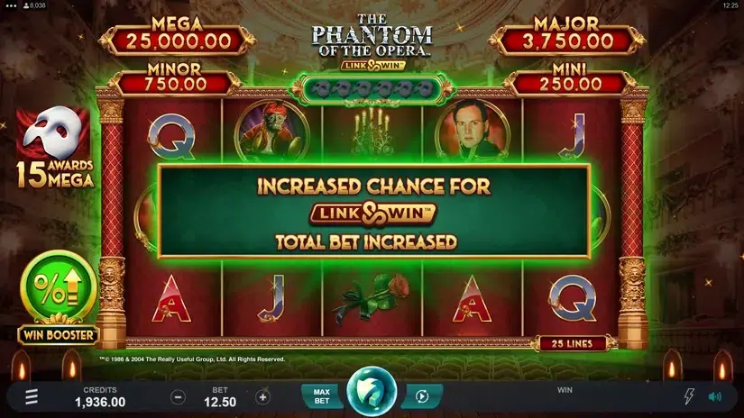 Phantom of the Opera Link & Win slot screenshot 3