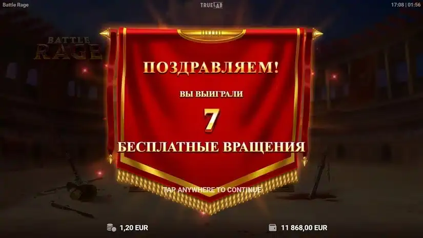 Battle Rage slot screenshot 3