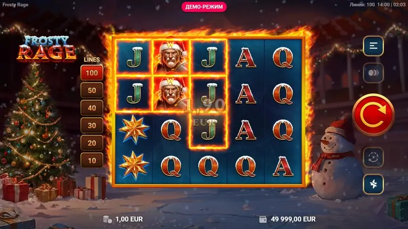 Frosty Rage slot screenshot 2