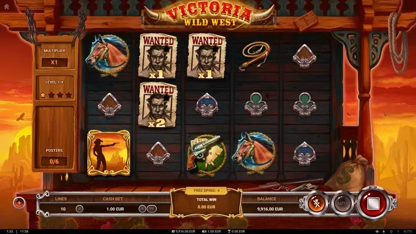 Victoria Wild West slot screenshot 