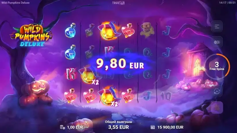 Wild Pumpkins Deluxe slot screenshot 4
