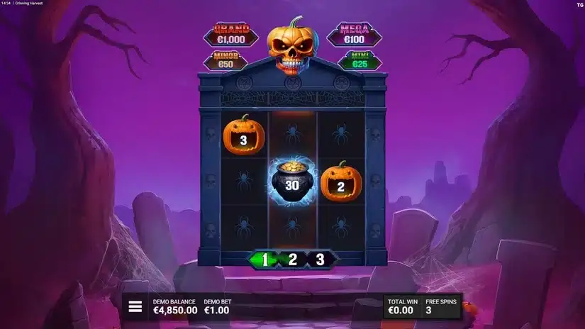 Grinning Harvest slot screenshot 
