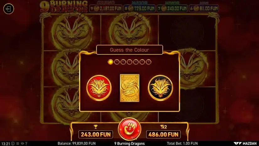 9 Burning Dragons slot screenshot 