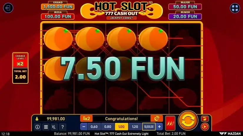 Hot Slot™: 777 Cash Out Extremely Light slot screenshot 4