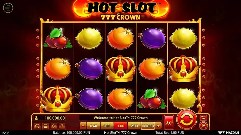 Hot Slot™: 777 Crown slot screenshot 