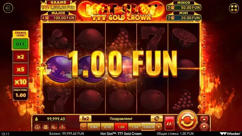 Hot Slot™: 777 Gold Crown slot screenshot 2