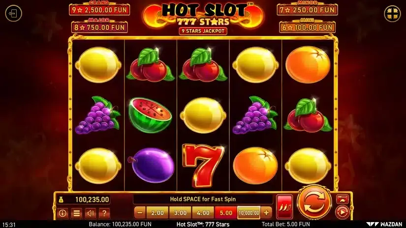 Hot Slot™: 777 Stars slot screenshot 