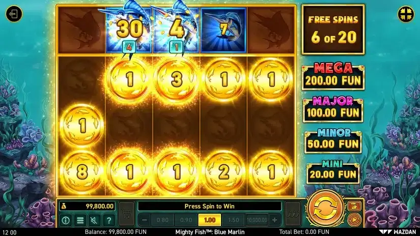 Mighty Fish™: Blue Marlin slot screenshot 4