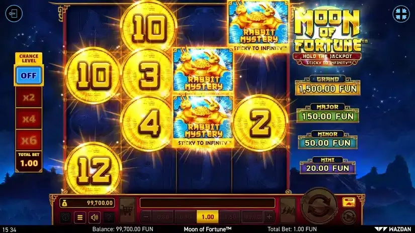 Moon of Fortune slot screenshot 2