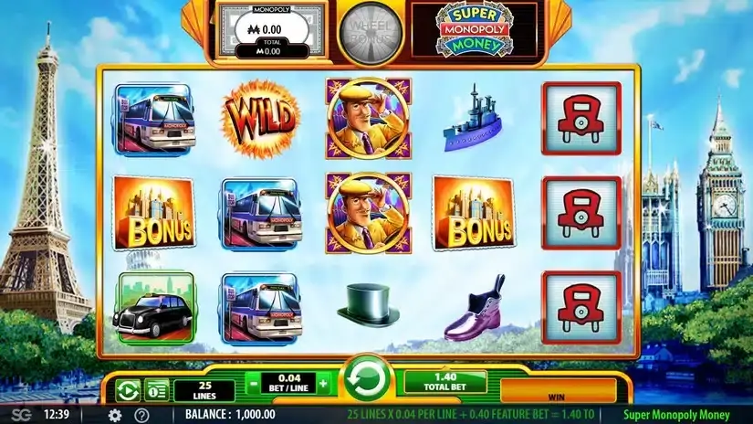 Super Monopoly Money slot screenshot 1