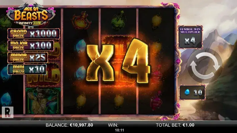 Age of Beasts Infinity Reels slot screenshot 4
