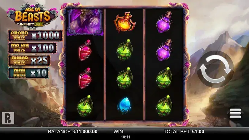 Age of Beasts Infinity Reels slot screenshot 1