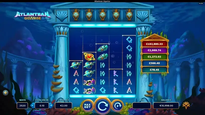 Atlantean Gigarise slot screenshot 