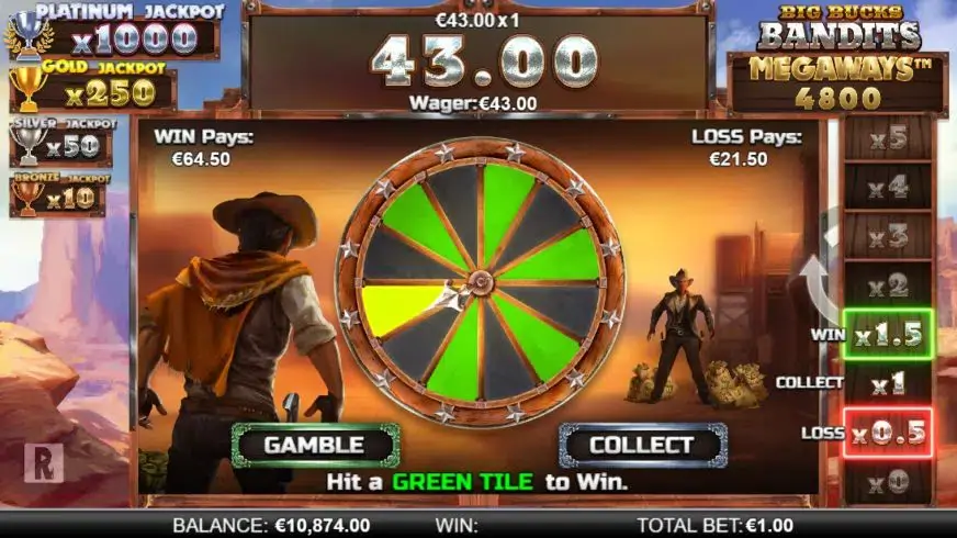 Big Bucks Bandits Megaways slot screenshot