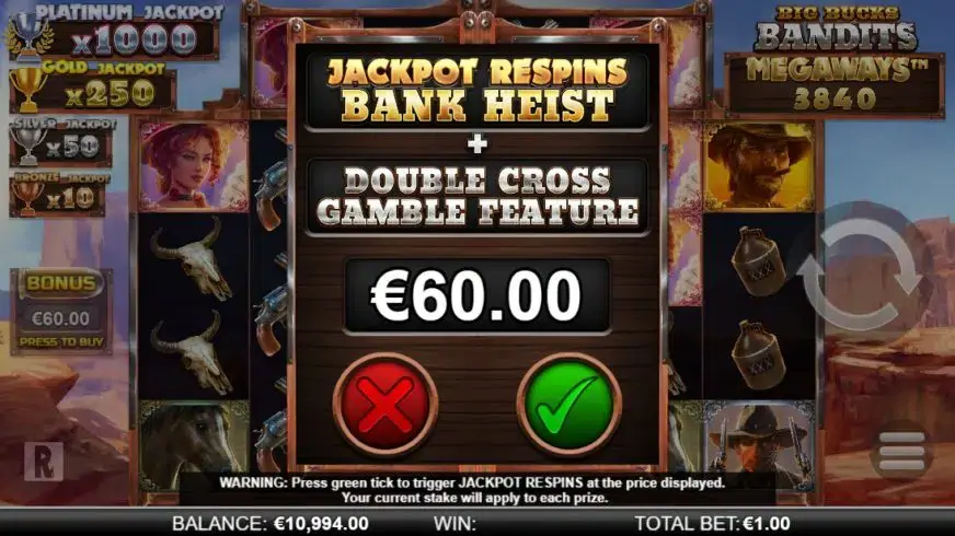 Big Bucks Bandits Megaways slot screenshot 2