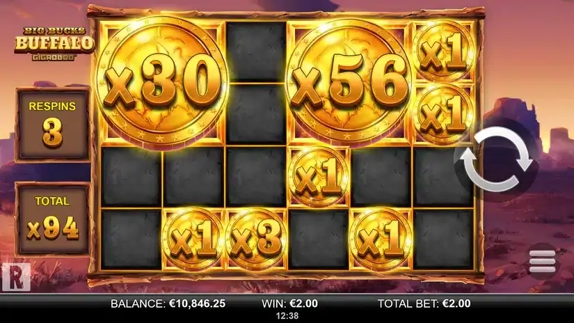 Big Bucks Buffalo Gigablox slot screenshot 5