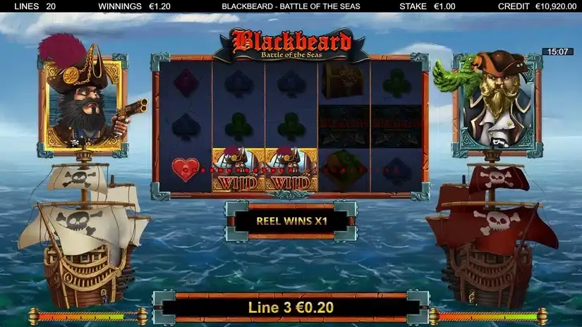 Blackbeard Battle Of The Seas slot screenshot 4